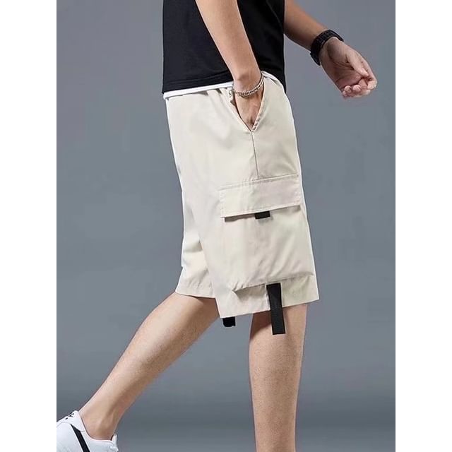 Wewewow-Drawstring Waist Bermuda Shorts