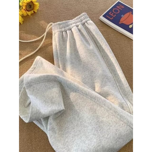 Wewewow-Drawstring Waist Loose Fit Sweatpants