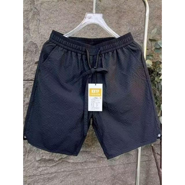 Wewewow-Drawstring Waist Plain Shorts