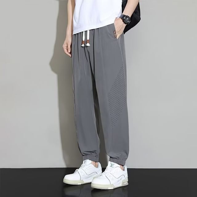 Wewewow-Mid Rise Plain Baggy Pants