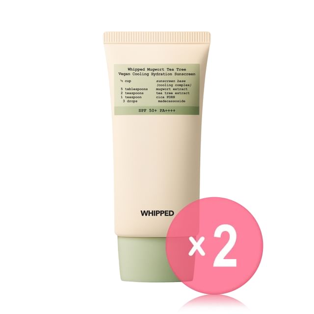 WHIPPED-Mugwort Tea Tree Vegan Cooling Hydration Sunscreen 2pcs Bundle Set