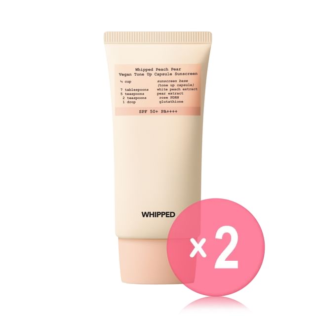 WHIPPED-Peach Pear Vegan Tone Up Capsule Sunscreen 2pcs Bundle Set