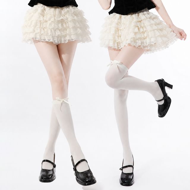 Whychunga-Bow Detail Tall Socks Various Designs