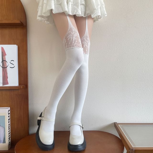 Whychunga-Lace Gartered Stockings