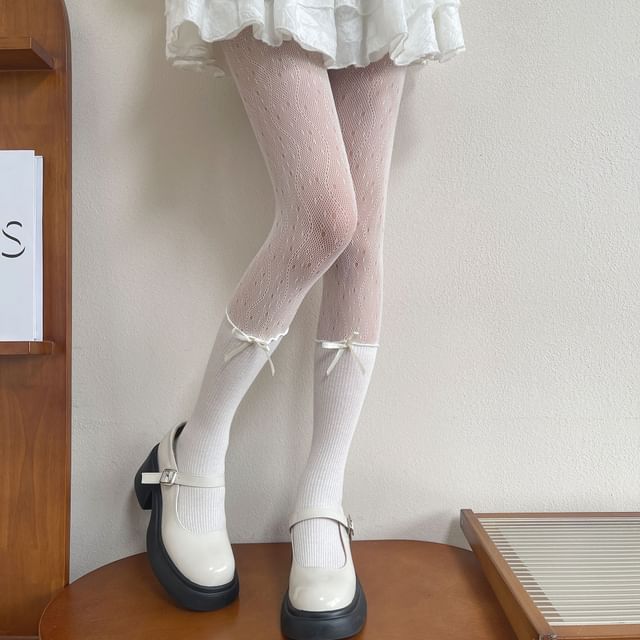 Whychunga-Mock Two-Piece Fishnet Tights