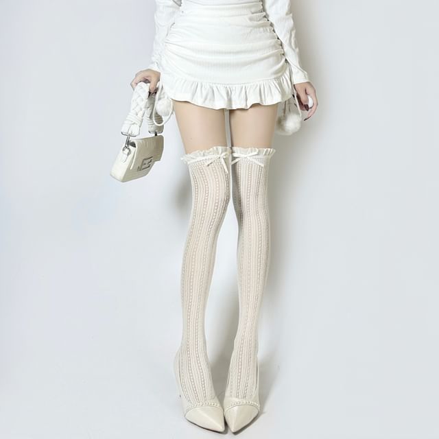 Whychunga-Plain Frill Trim Lace Socks Various Designs