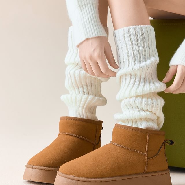 Whychunga-Plain Knit Leg Warmers Various Designs