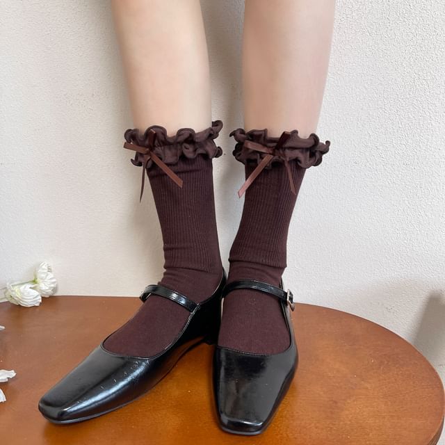 Whychunga-Ruffle Plain Socks