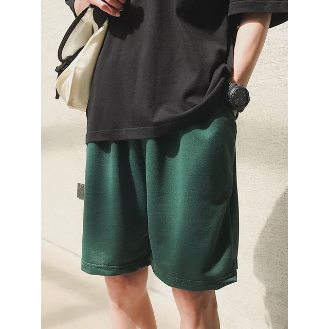 WidoWilder-Mid Rise Plain Wide Leg Shorts
