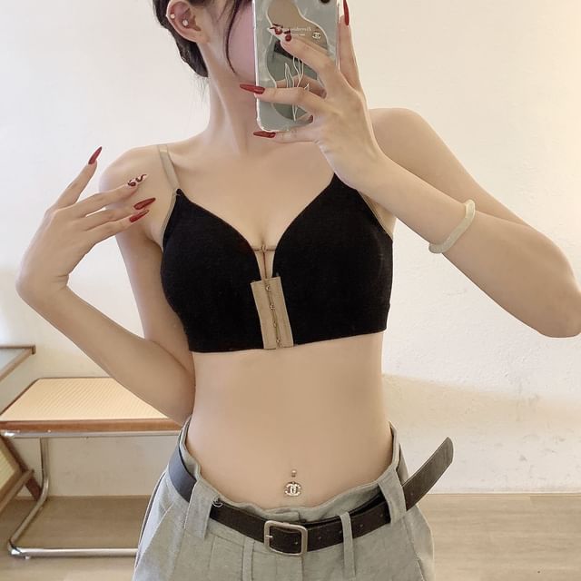 Wildery-Front Closure Wireless Bra