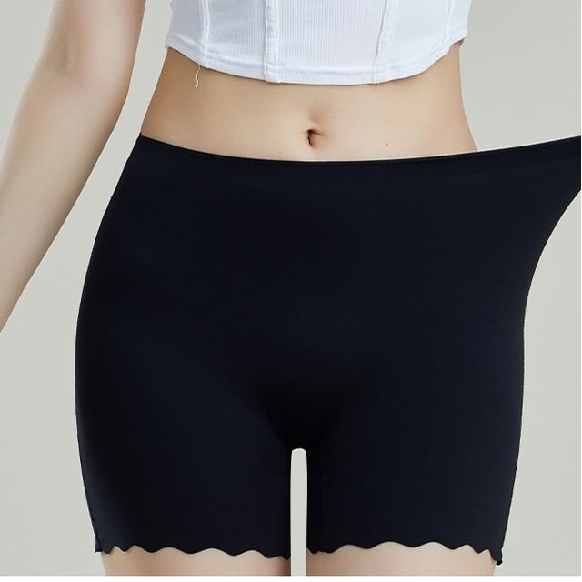 Wildery-High Waist Plain Seamless Undershorts