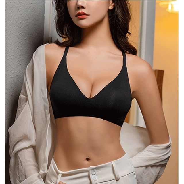 Wildery-Plain Seamless Wireless Bra