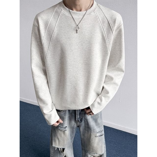 Wolfkane-Long-Sleeve Crewneck Plain T-Shirt