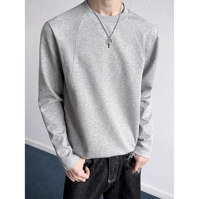Wolfkane-Long-Sleeve Crewneck Plain T-Shirt