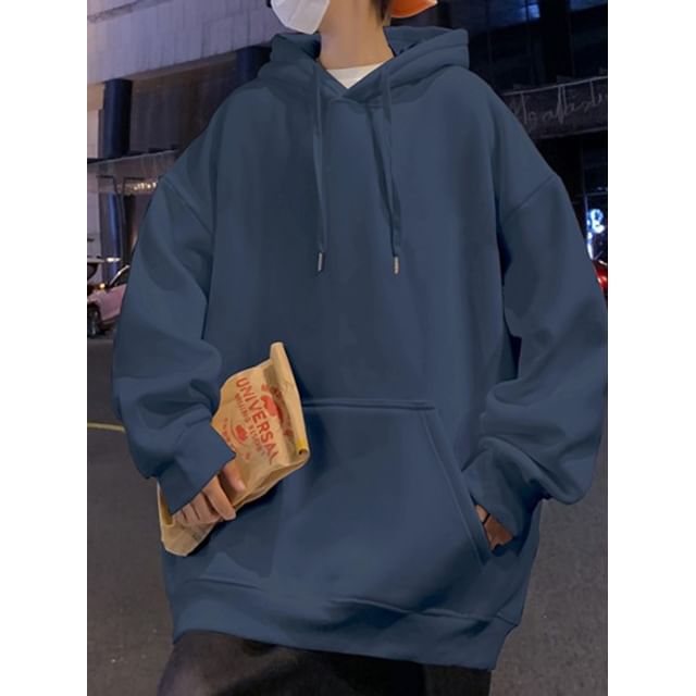 Wolfkane-Plain Loose Fit Hoodie