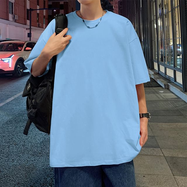 Wolfkane-Short Sleeve Crew Neck Plain T-Shirt