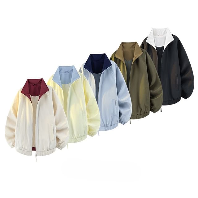 Wolfkane-Stand Collar Two Tone Zip Jacket