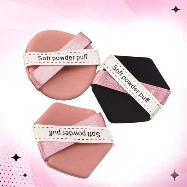 Powder Puff Design Worthbuy - Set of 3: Powder Puff (Various Designs) | YesStyle