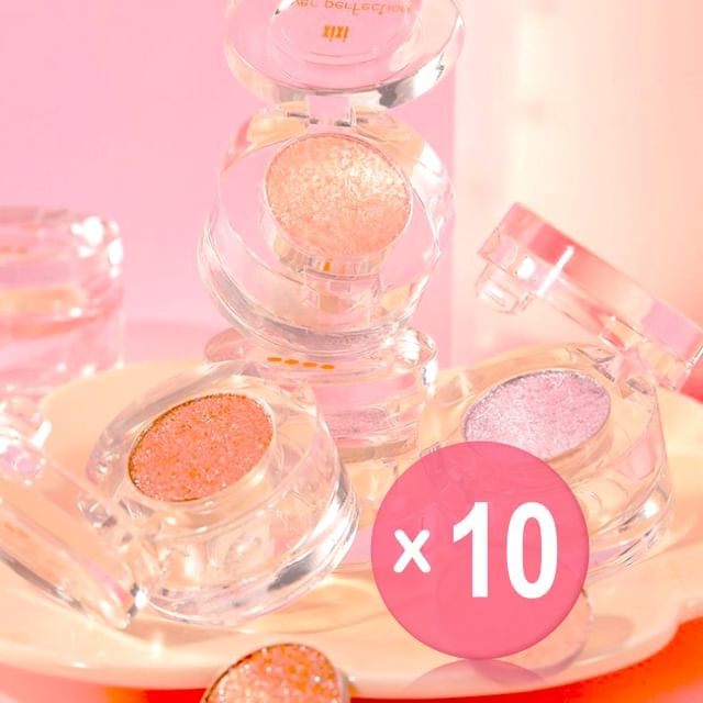 xixi-Broken Star Series Highlight Single Eyeshadow - 4 Colors 10pcs Bundle Set