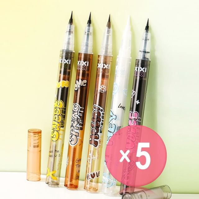 xixi-Flower Tiny Light Eyeliner - 5 Colors 5pcs Bundle Set