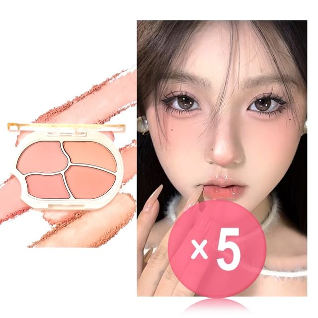 xixi-Lazy Bear Cub 4 Color Blush - 3 Types 5pcs Bundle Set