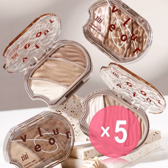 xixi-Light And Shadow Easy Drawing Highlight Contouring Disc - 2 Colors 5pcs Bundle Set