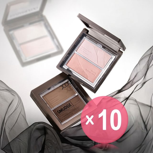 xixi-Plain Shimmer Contouring Tray - 3 Colors 10pcs Bundle Set