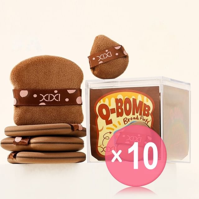 xixi-Q-Bomb Bread Puff - 2 Colours 10pcs Bundle Set