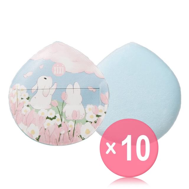 xixi-Rabbit Bubble Makeup Puff - 2 Types 10pcs Bundle Set