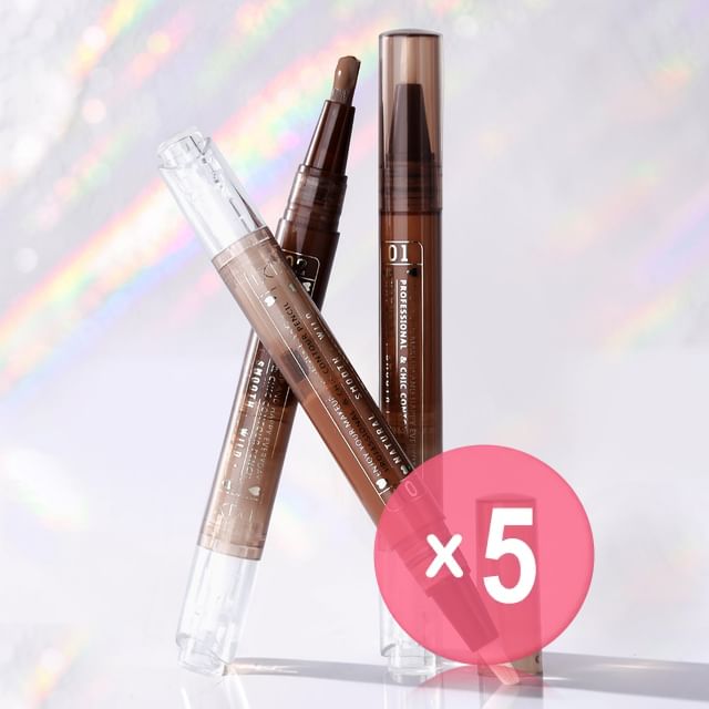 xixi-Shaping The Face Liquid Highlight Contour - 2 Colors 5pcs Bundle Set