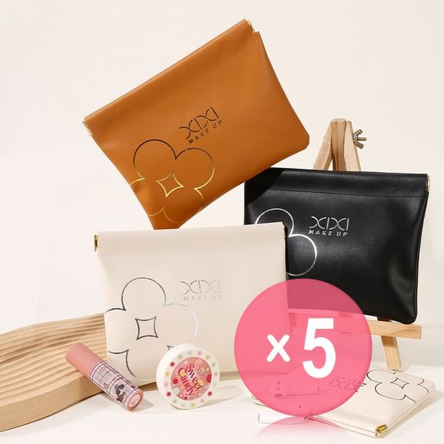 xixi-Small Makeup Bag - 3 Colors 5pcs Bundle Set