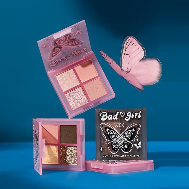 xixi-Smoke Rain Dream Butterfly 4 Color Eyeshadow Palette - Palette de 4 fards à paupières - 4 versions