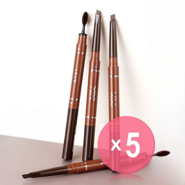 xixi-Toothbrush Eyebrow Pencil - 4 Colors 5pcs Bundle Set
