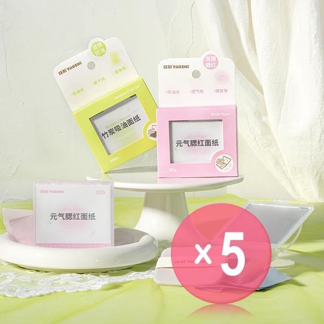 YAOZHI-Muti-Use Blotting Paper - 2 Types 5pcs Bundle Set