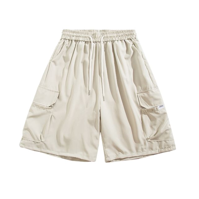 Yelmenor-Mid Rise Plain Cargo Shorts