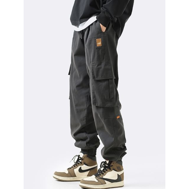 YERGO-High Waist Plain Harem Sweatpants