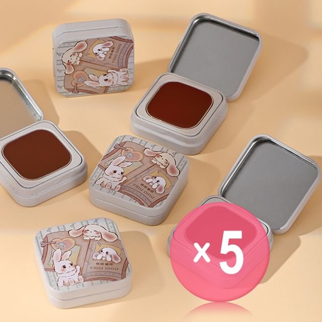 YIGU DIGU-Diary Series Metal Box Blush Lip Cream - Blush et crème à lèvres en boîte métal - lot de 5 - 6 teintes