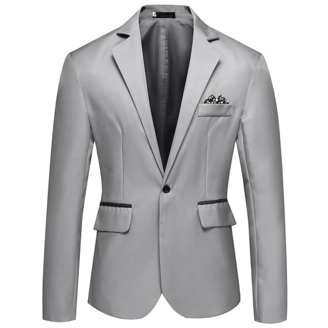 YIKES-Notch Lapel Single-Button Blazer