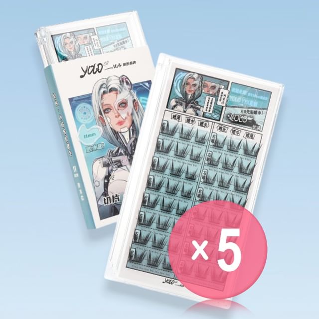 YOLO YYX-Slice Sticker Series Individual False Eyelashes - 4 Types 5pcs Bundle Set