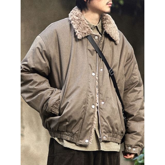 YouthDayz-Collared Fleece-Lined Zip-Up Jacket