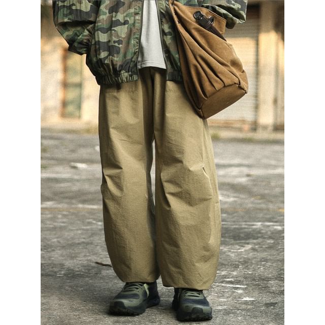 YouthDayz-Drawstring Waist Plain Baggy Pants