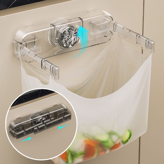 Yulu-Plastic Suction Foldable Trash Bag Holder