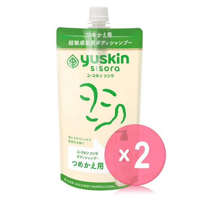 Yuskin-Sisora Face Body Shampoo For Sensitive Skin Refill 2pcs Bundle Set