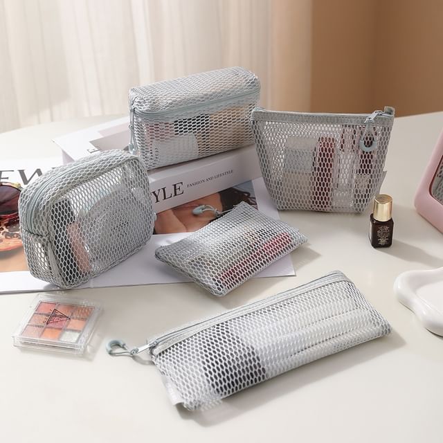 ZenlyHabit-Mesh Makeup Pouch