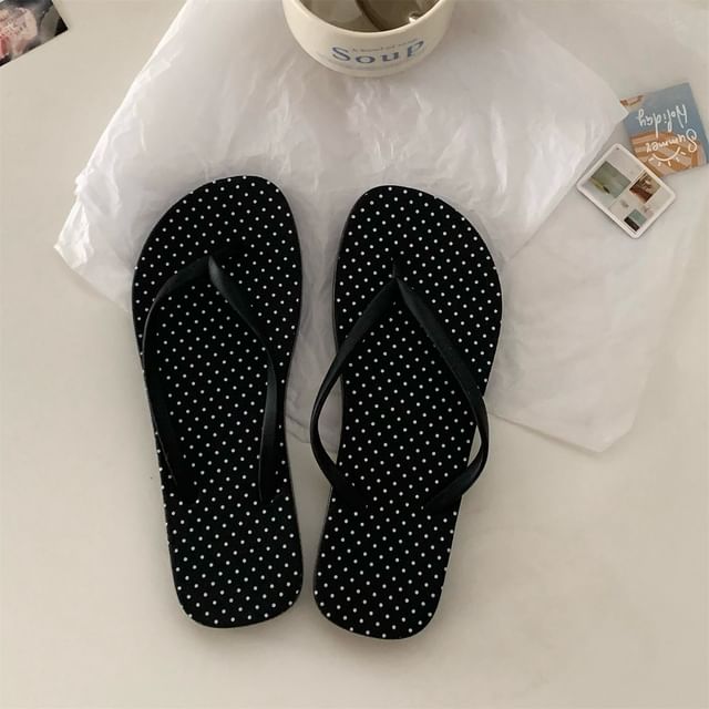 ZORI-Dotted Flip Flops