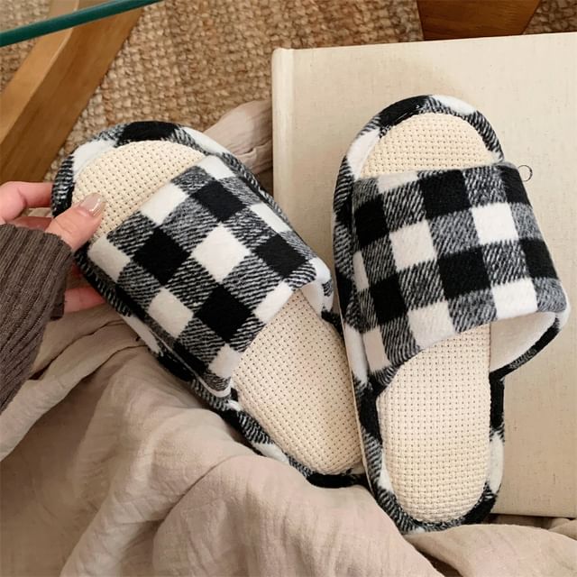 ZORI-Plaid Home Slippers