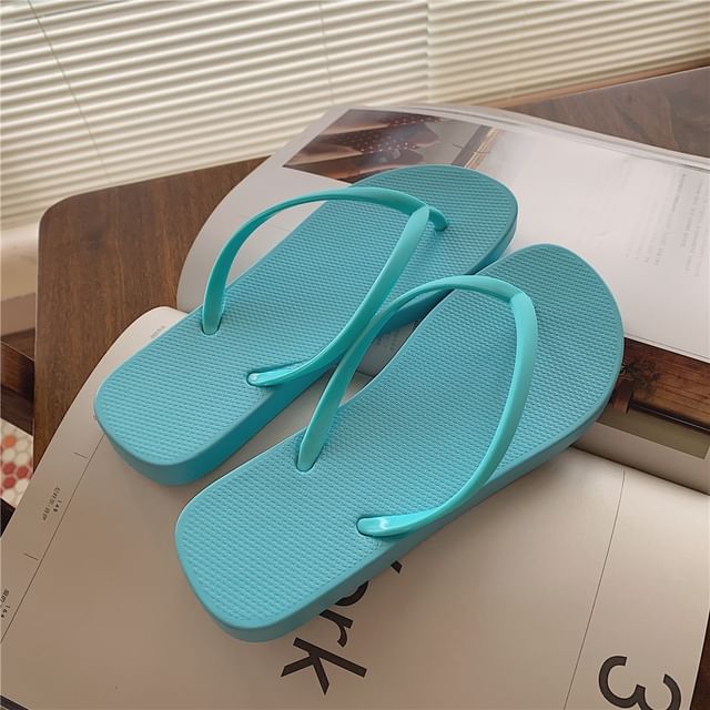 ZORI-Plain Two Tone Flip Flops