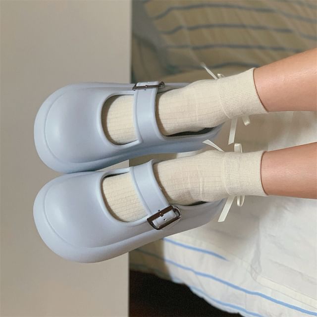ZORI-Platform Plain Mary Jane Mules
